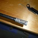 The flash hider installed