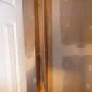 Drywall removed to build out wall by 1.5