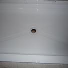 Shower pan w/ drain installed