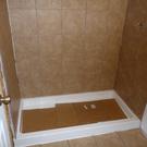 Grout applied