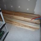 Siding stored in the cabin