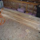 Siding stored in the cabin
