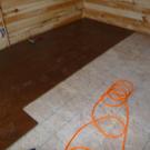 Installing the cork flooring