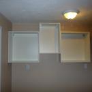 Upper cabinets installed