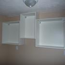 Upper cabinets installed