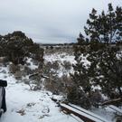 Arrival of winter at the cabin.
