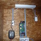 Utility room outlet and light included