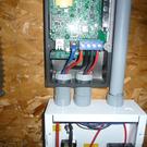 PV input/output and battery temp. sensor wired into charge controller