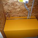 Conduit into battery box for cable and temp. sensor