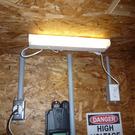 Utility room light turned on