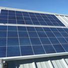 Two panels installed on roof