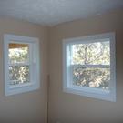 Downstairs window casing and trim installed