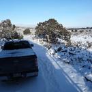 Winter snow at the cabin