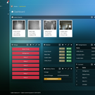 The main dashboard